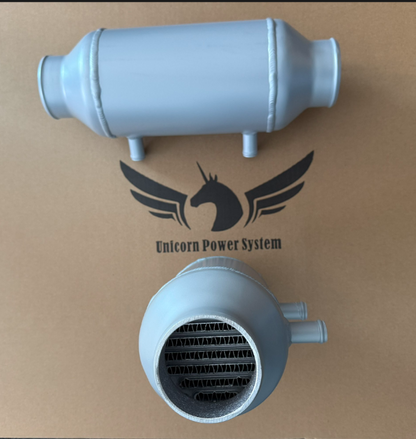 Liquid To Air Barrel Intercooler Charge Air Cooler 5" x 6" for Turbo Supercharger