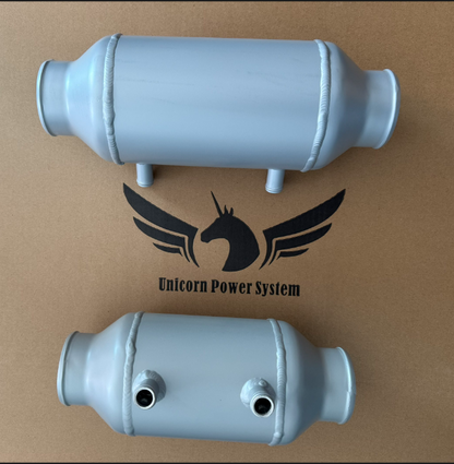 Liquid To Air Barrel Intercooler Charge Air Cooler 5" x 6" for Turbo Supercharger