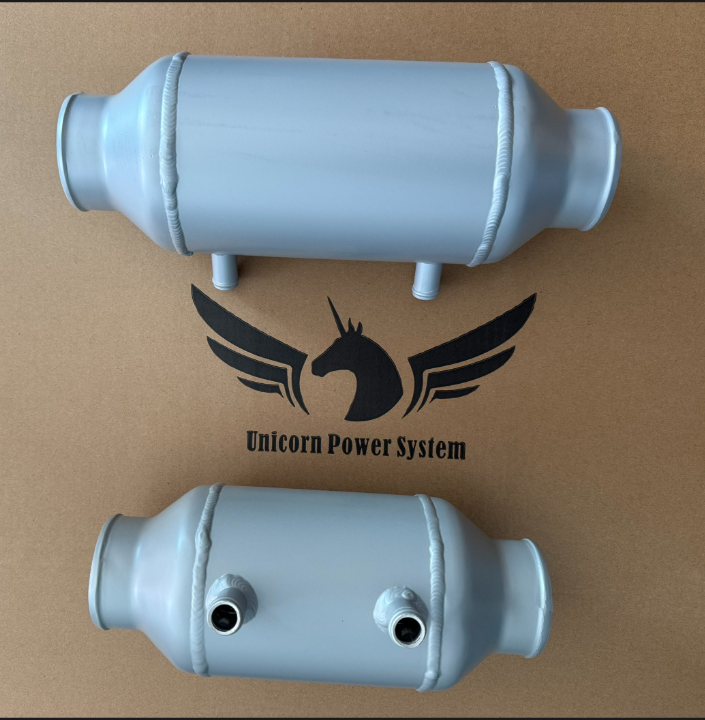 Water To Air Barrel Intercooler Charge Air Cooler 5" x 10" for Turbo Supercharger