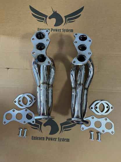 Twin Exhaust Header for Subaru Legacy Outback Tribeca flat-6 DOHC H6 EZ30 3.0L