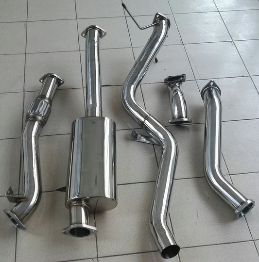 304 Stainless Steel Exhaust System Turbo Back for Nissan Navara D22 2.5L Turbo