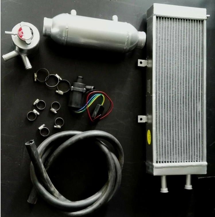 4" x 10" Barrel Intercooler Kit Water/Liquid-To-Air Turbo Charge Air Cooler Kit