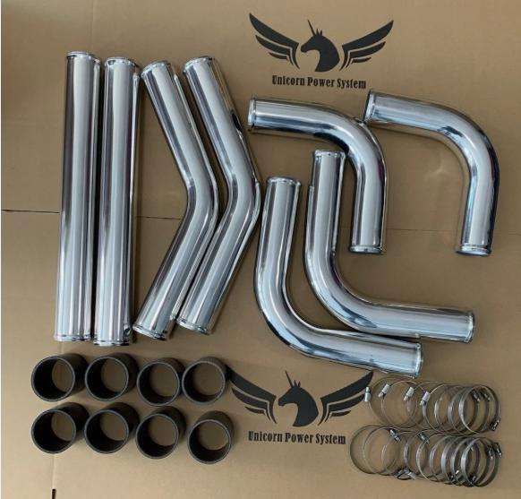 2.5 Inch 64mm Aluminum Turbo Intercooler Piping Kit 2.5" Universal Pipes